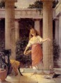 Dans le péristyle femme grecque John William Waterhouse